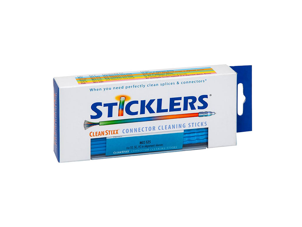 Sticklers™ CleanStixx™ 2.5mm Fiber Optic Cleaning Sticks (Pk of 50)