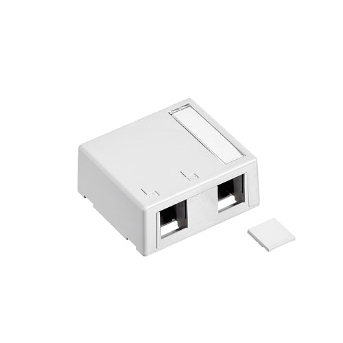 LEVITON 2 Port Surface Mount Box White