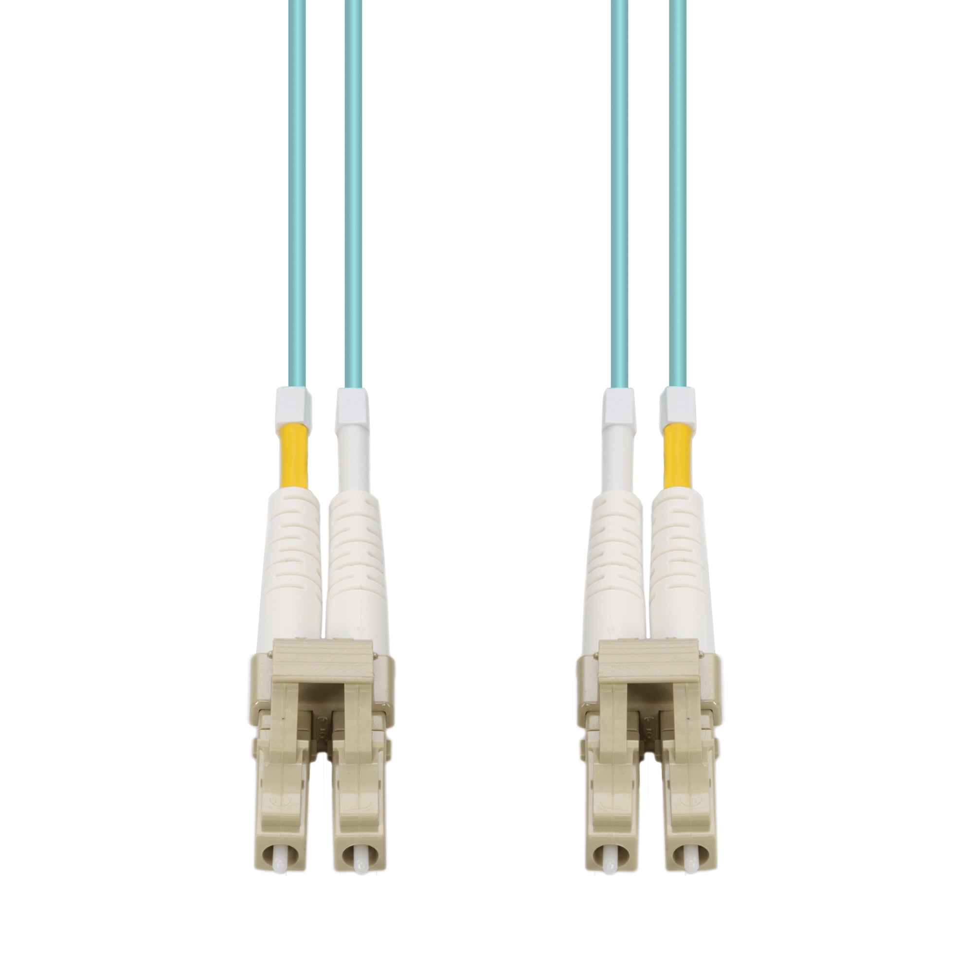 Patch Lead 4m OM4 LC-LC Duplex Aqua 2mm LSZH
