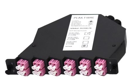 MPO Loaded Cassette 24Port LC OM4 Angled Left A