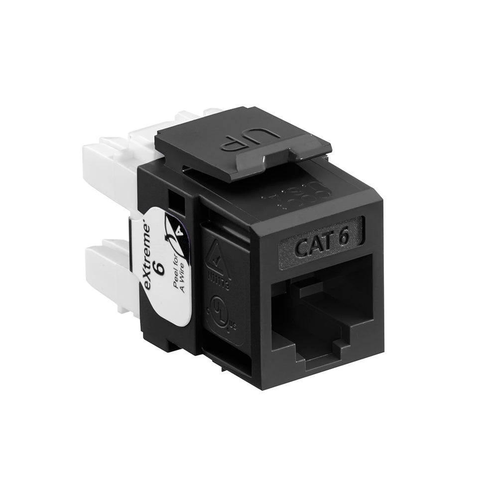 LEVITON eXtreme Cat 6 UTP Jack 110-Style - BLACK