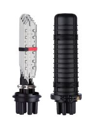 FOSC™400 B4 Fiber Optic Splice Closure, Heat Shrink Cable sealing, six pre-installed 24-splice trays, with test valve