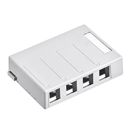 LEVITON 4PORT SURFACE MOUNT BOX WHITE