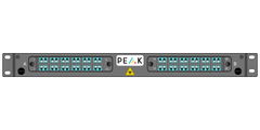 Loaded 1RU Sliding 2 panel 48F LC Inc Adapters & Pigtails OM3