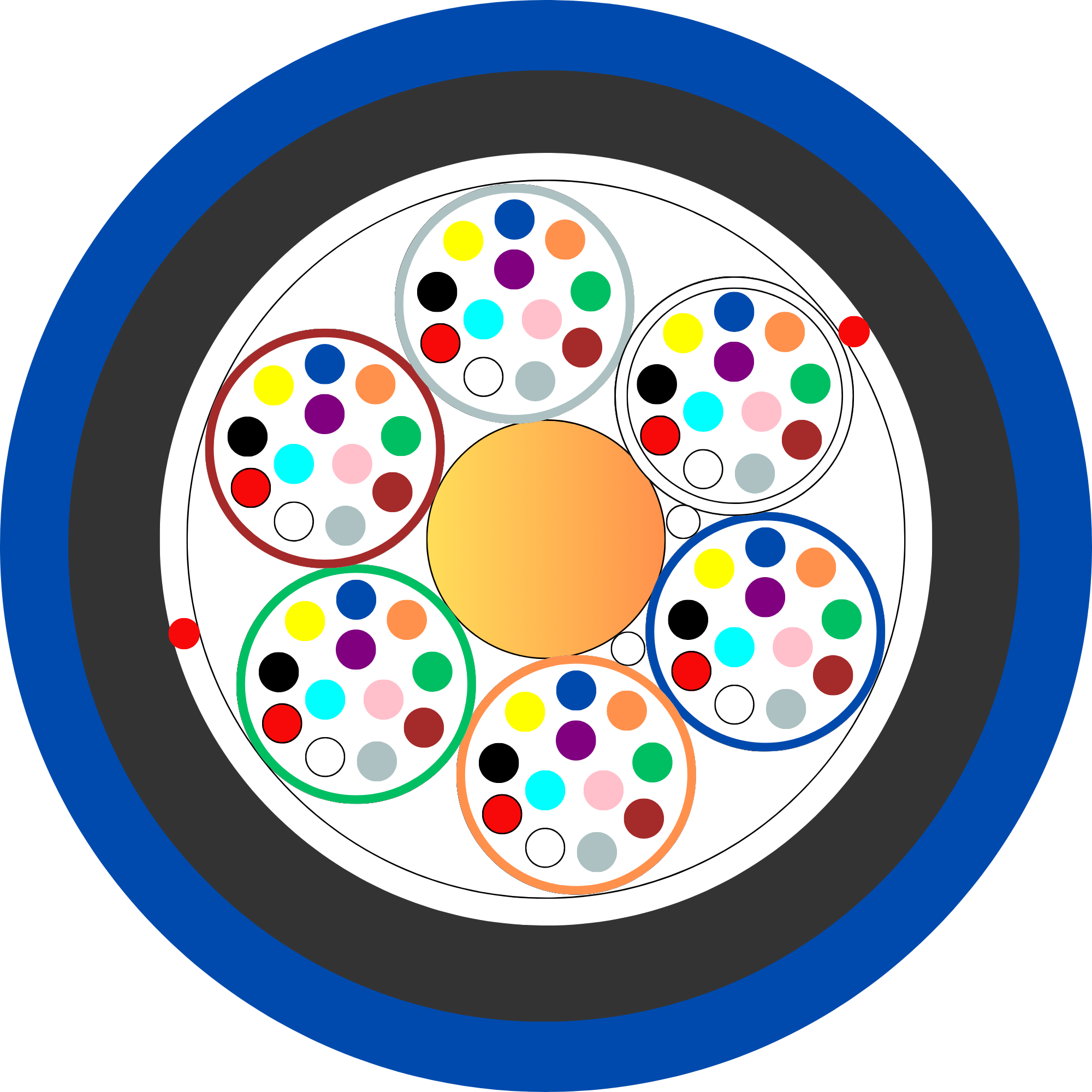 Cable OM4 24 Core Standard Loosetube Nylon Blue