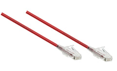 1Mt C6 UTP Patchlead Red Snagless LSZH Slim