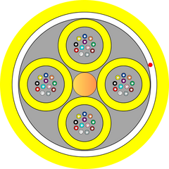 Cable OS2 48 Core Indoor Outdoor Riser LSZH Yellow