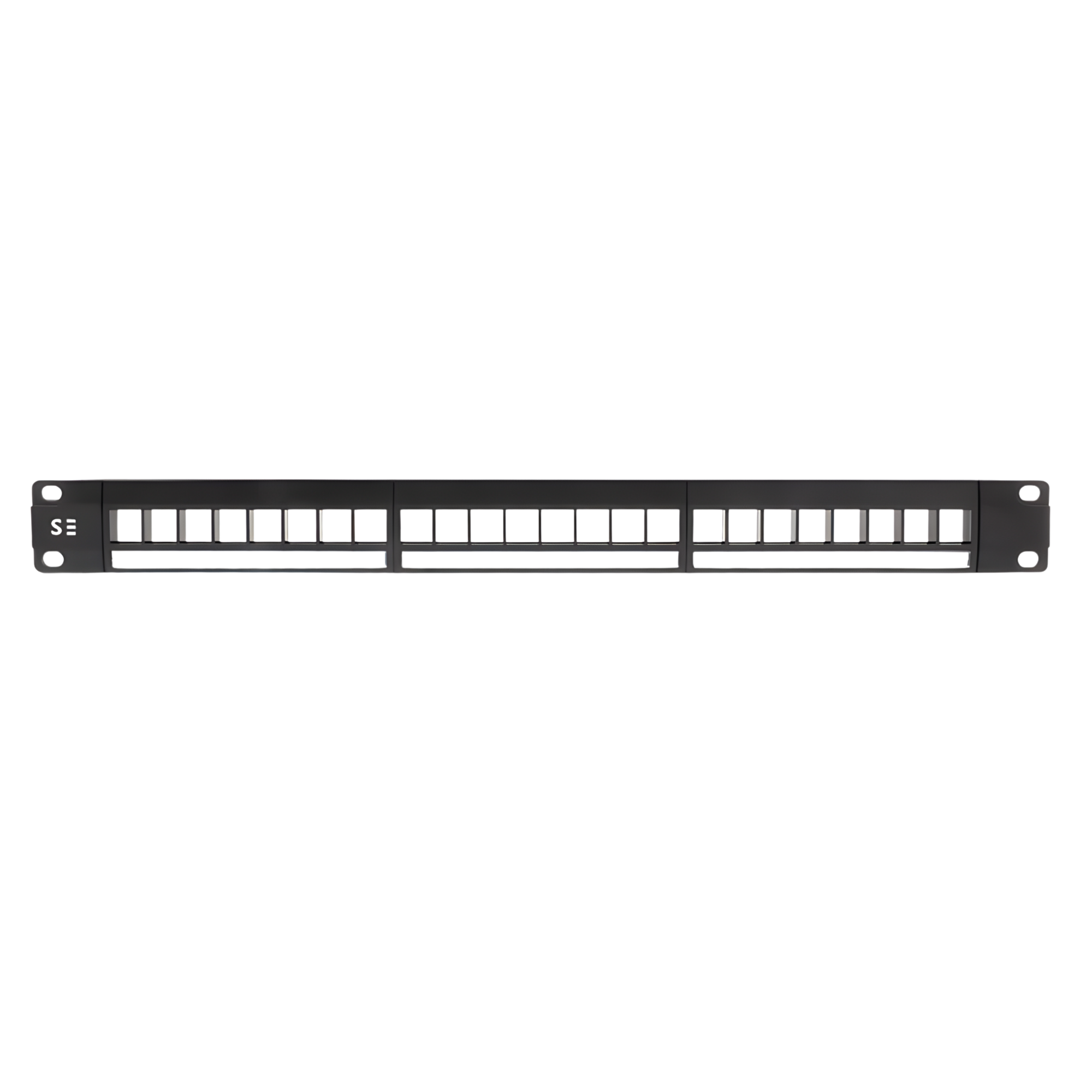 S/EDGE Serveredge 24 Port Unloaded Patch Panel Frame- 1RU, UTP - Includes Cable Management Bar