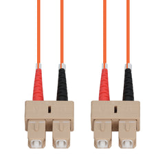 Patch Lead 10m OM1 SC - SC Duplex Orange 2mm LSZH