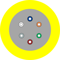 Cable OS2 6 Core Indoor Outdoor Riser LSZH Yellow