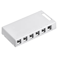 LEVITON 6PORT SURFACE MOUNT BOX WHITE