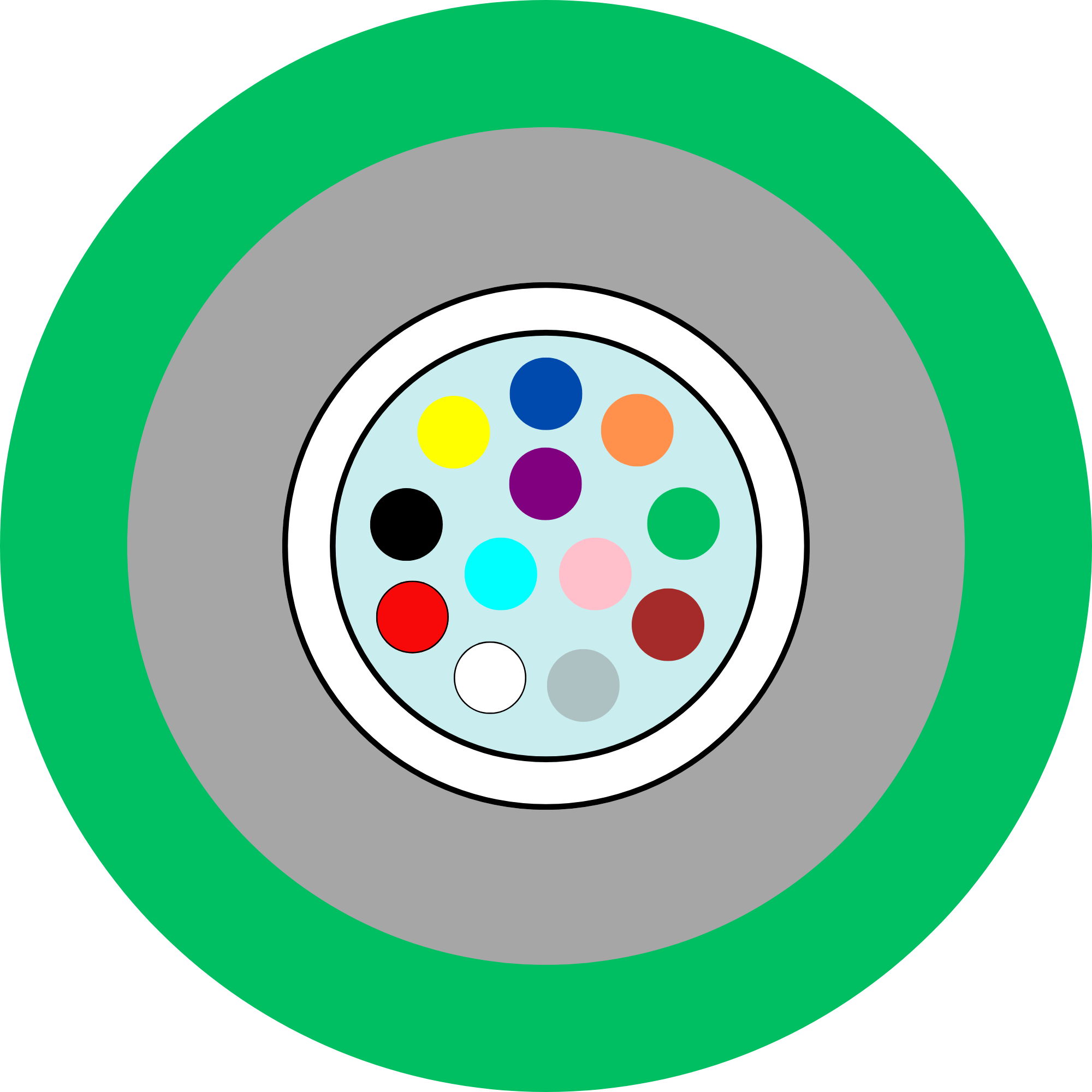 Cable OS2 12 Core Central Tube LSZH Green