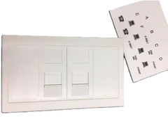 Faceplate Shuttered White 2 Port