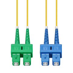 Patch Lead 0.5m OS2 G657A2 SCA-SC Duplex Yellow 2mm LSZH