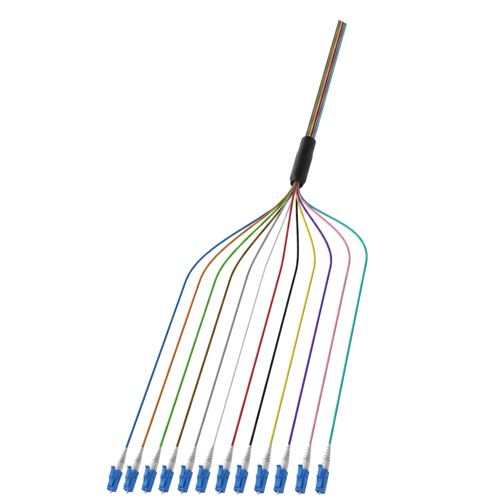 Pigtails: Ribbon Fanout LC Single Mode OS2 2m LSZH - 12 Fibre