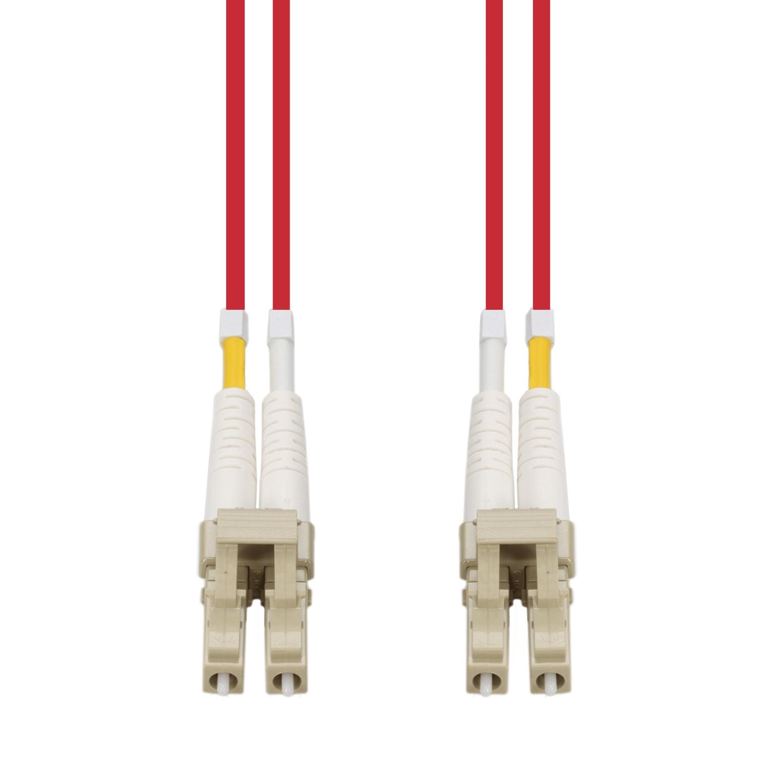 Patch Lead 2.5m OM4 LC-LC Duplex Red 2mm LSZH