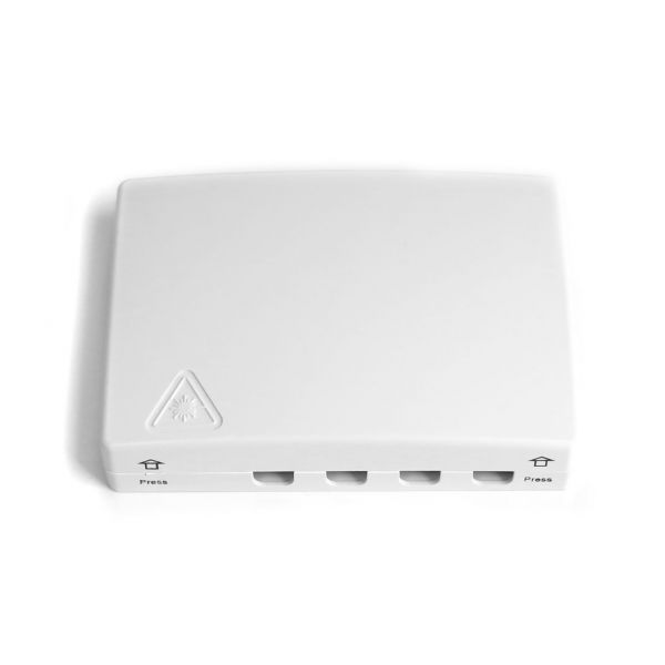 Indoor Plastic 4 Port SC Simplex WallBox inc splice tray