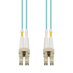 Patch Lead 0.5m OM4 LC-LC Duplex Aqua 3mm LSZH