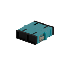 Adapter: SC Duplex OM3/4 Reduced Flange,IL≤0.15dB, Aqua