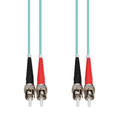 Patch Lead: OM4 ST-ST Duplex Aqua