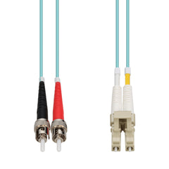 Patch Lead 25m OM4 LC-ST Duplex Aqua 2mm LSZH