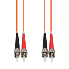 Patch Lead 10m OM1 ST-ST Duplex Orange 2mm LSZH