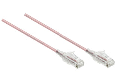 3Mt C6 UTP Patchlead Pink Snagless LSZH Slim