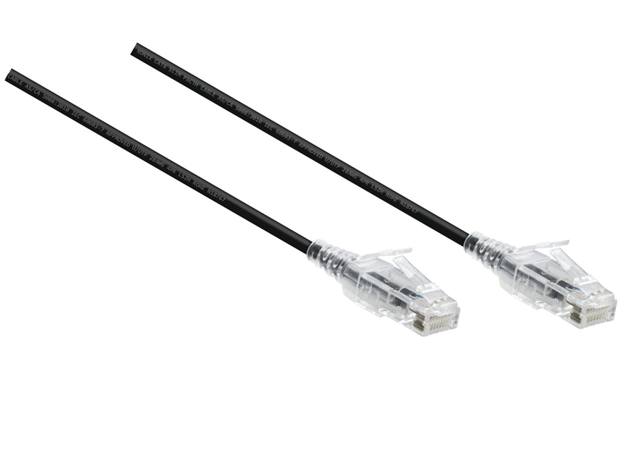 0.15Mt C6 28 AWG UTP Patchlead Black Snagless
