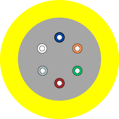Cable OS2 6 Core Indoor Outdoor Riser LSZH Yellow