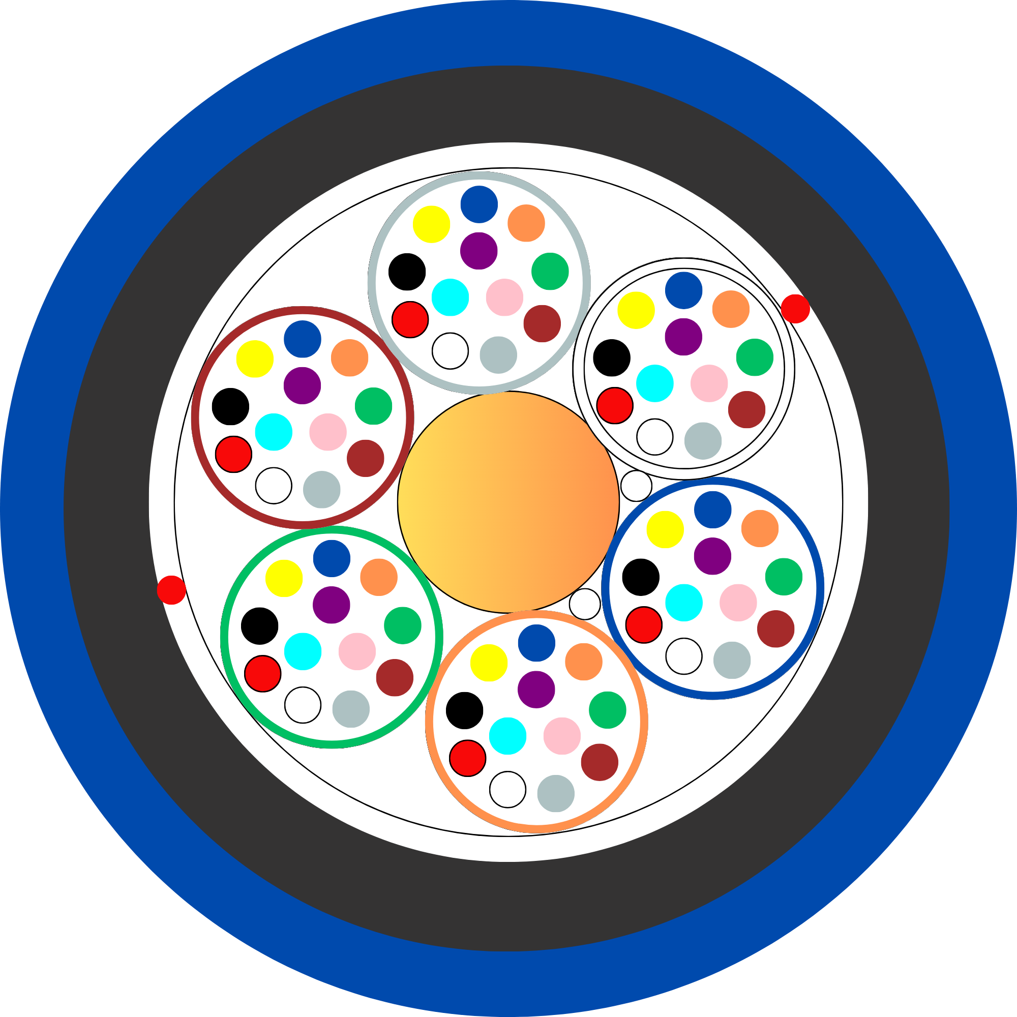 Cable OM1 24 Core Standard Loosetube Nylon Blue