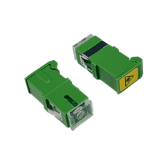 Adapter: SC APC Simplex OS1/2 Reduced Flange,IL≤0.15dB with Shutter, Green