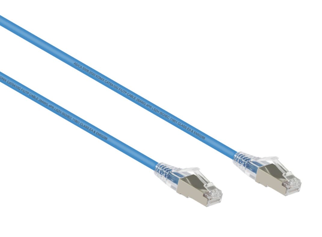 0.25Mt C6A F/UTP Patchlead Blue Snagless LSZH Slim