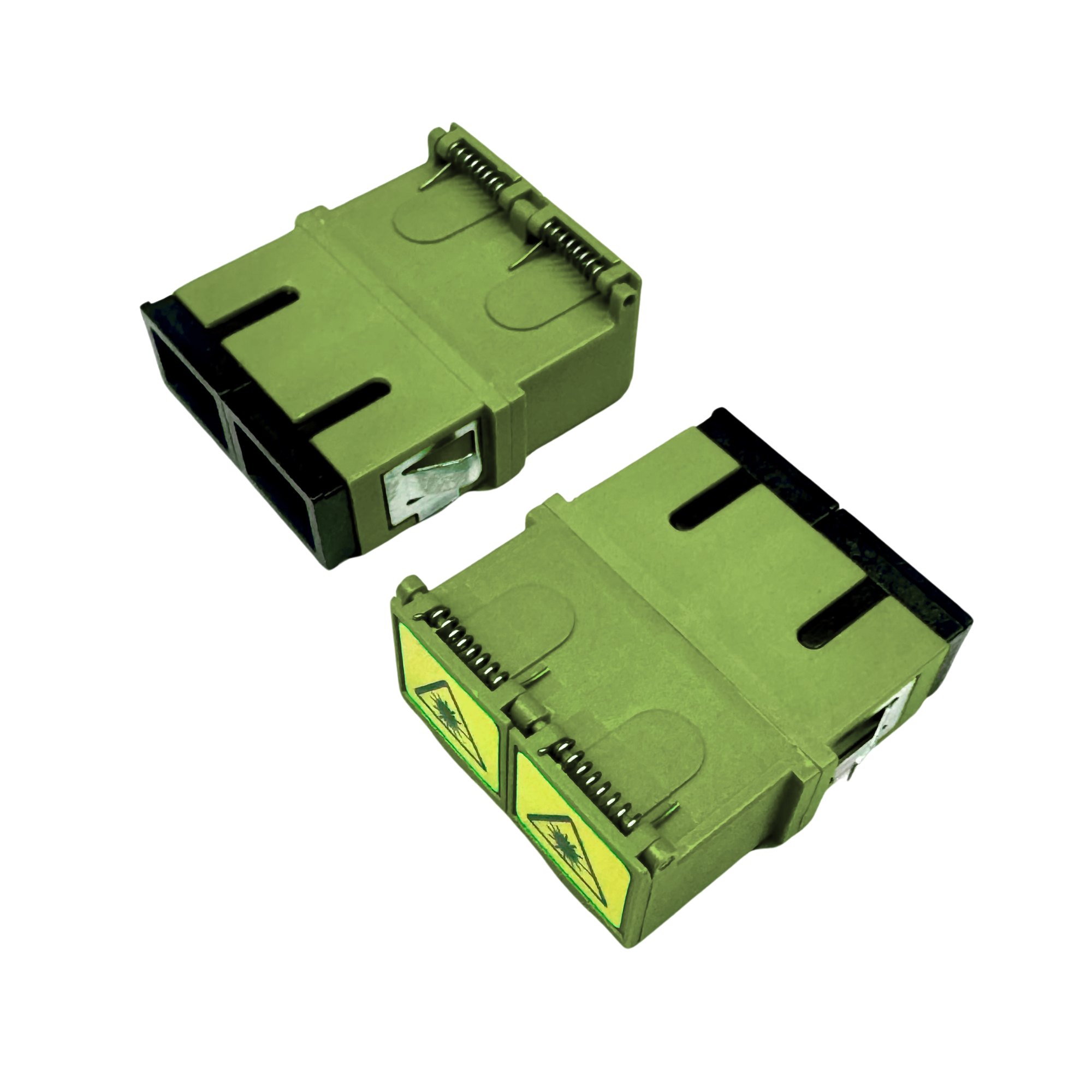 Adapter: SC Duplex OM5 Reduced Flange,IL≤0.15dB with Shutter, Lime Green