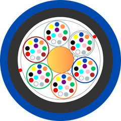 Cable OS2 6 Core Standard Loosetube Nylon Blue