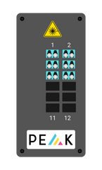 DIN Rail Loaded 12F LC Inc Adapters & Pigtails OM3