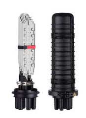 FOSC™400 B4 Fiber Optic Splice Closure, Heat Shrink Cable sealing, six pre-installed 24-splice trays, with test valve