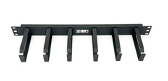 Cable Management Rail, 1 RU steel 6 Rings