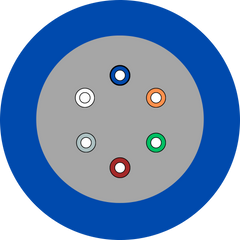 Cable OM4 6 Core Indoor Outdoor Riser LSZH Blue