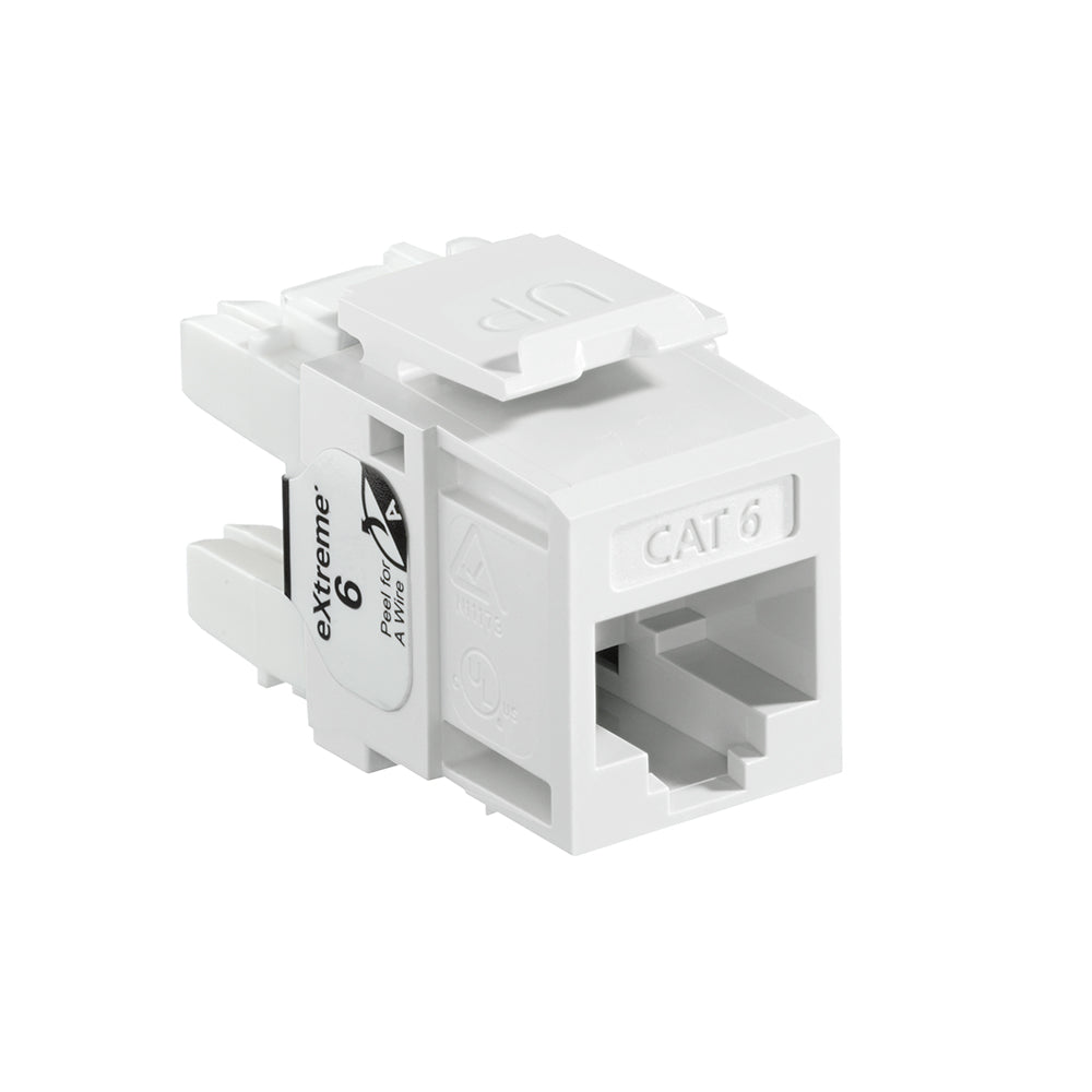 LEVITON  eXtreme Cat 6 UTP Jack 110-Style - WHITE