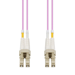 Patch Lead 3.5m OM4 LC-LC Duplex Heather Violet 2mm LSZH