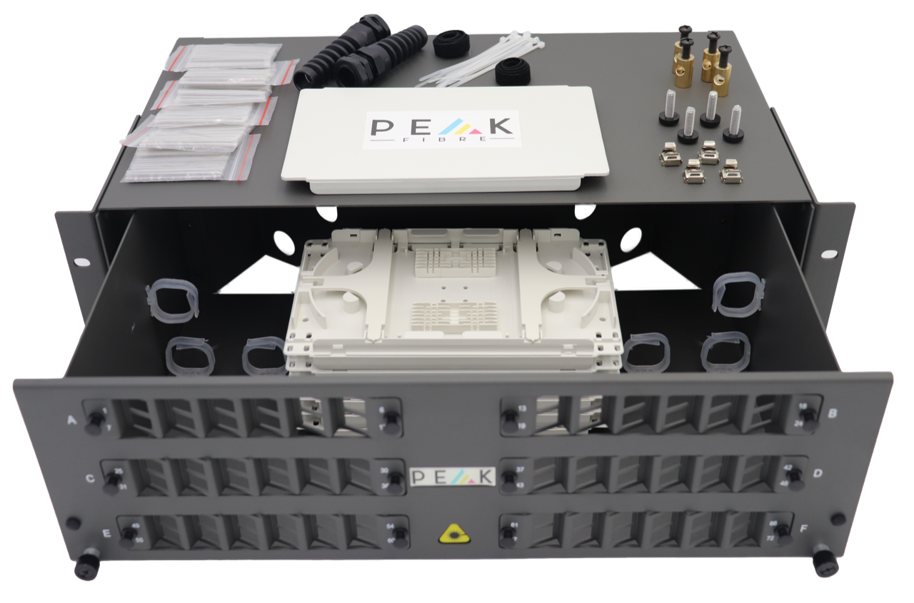 Fibre Patch Panel Sliding 3RU: 6 Panel