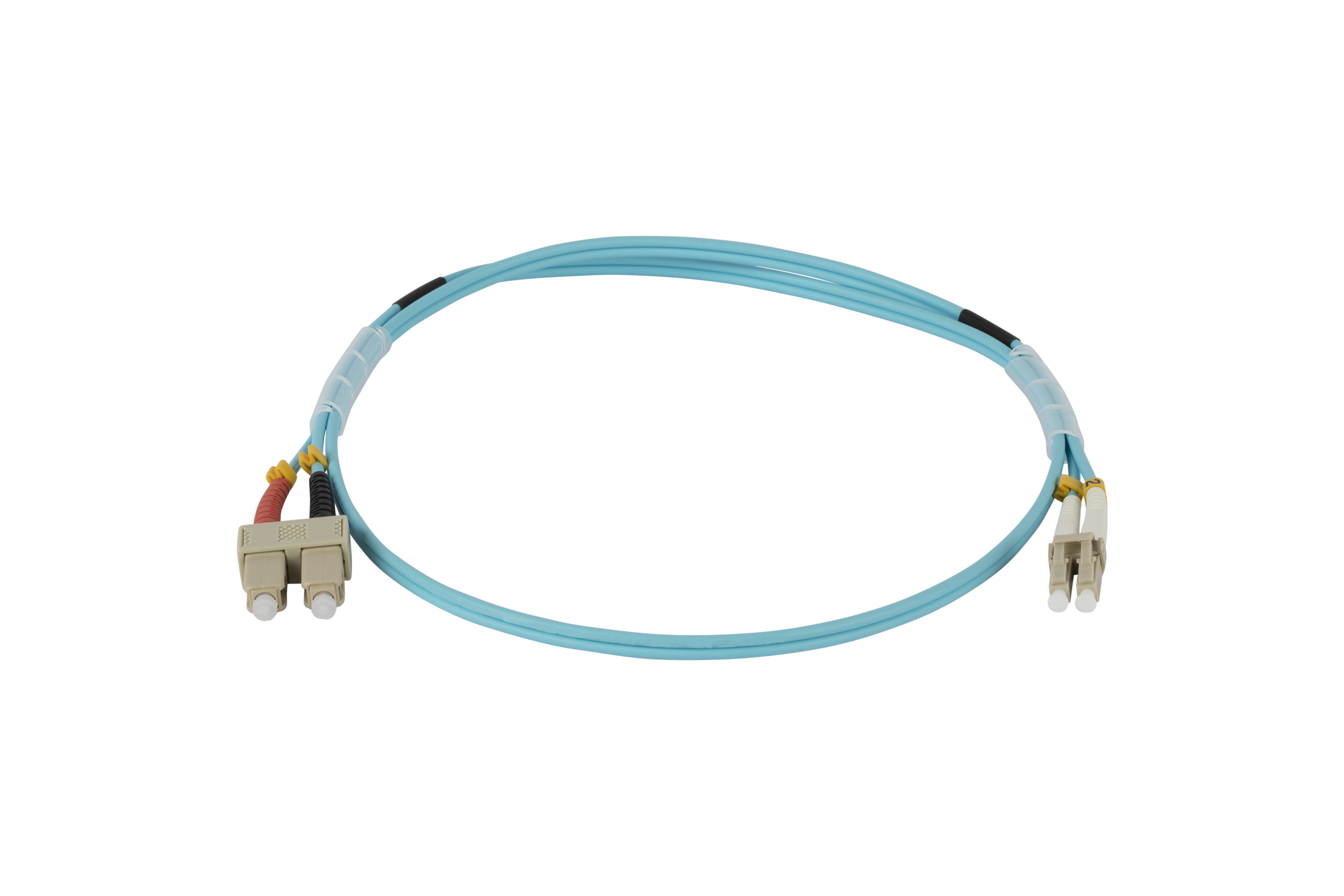 Patch Lead: 10m OM4 SC-LC Aqua